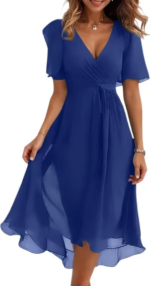 Boho Dress Resort Wear for Women 2025 Beach Dresses Wedding Guest Chiffon Garden Party Bridesmaid Dresses for Women