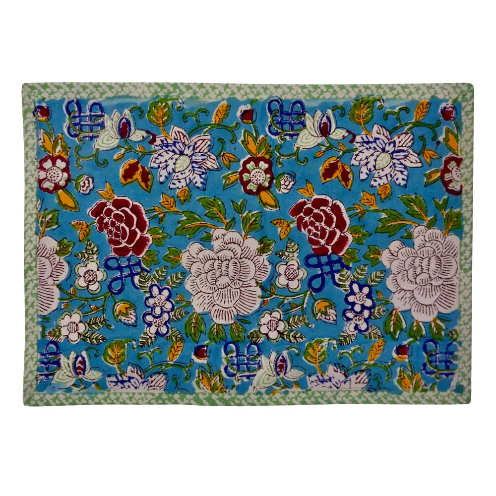 DONNAMONNA - INDIVIDUAL FLORAL BLUE JADE