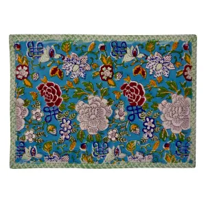 DONNAMONNA - INDIVIDUAL FLORAL BLUE JADE