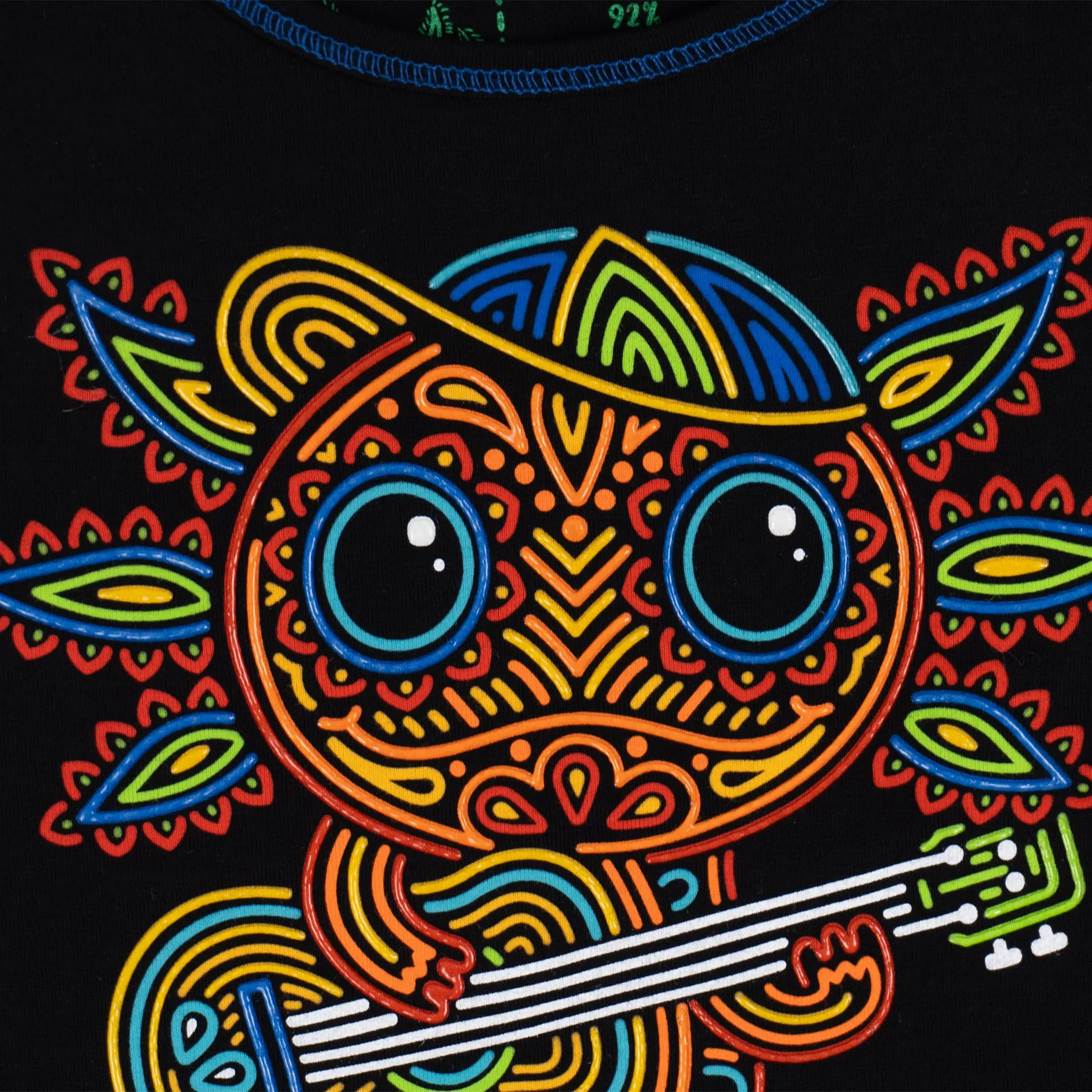 Playera estampada con aplicación de tinta gel HD transparente para niño - Modelo AJOLOCHIS