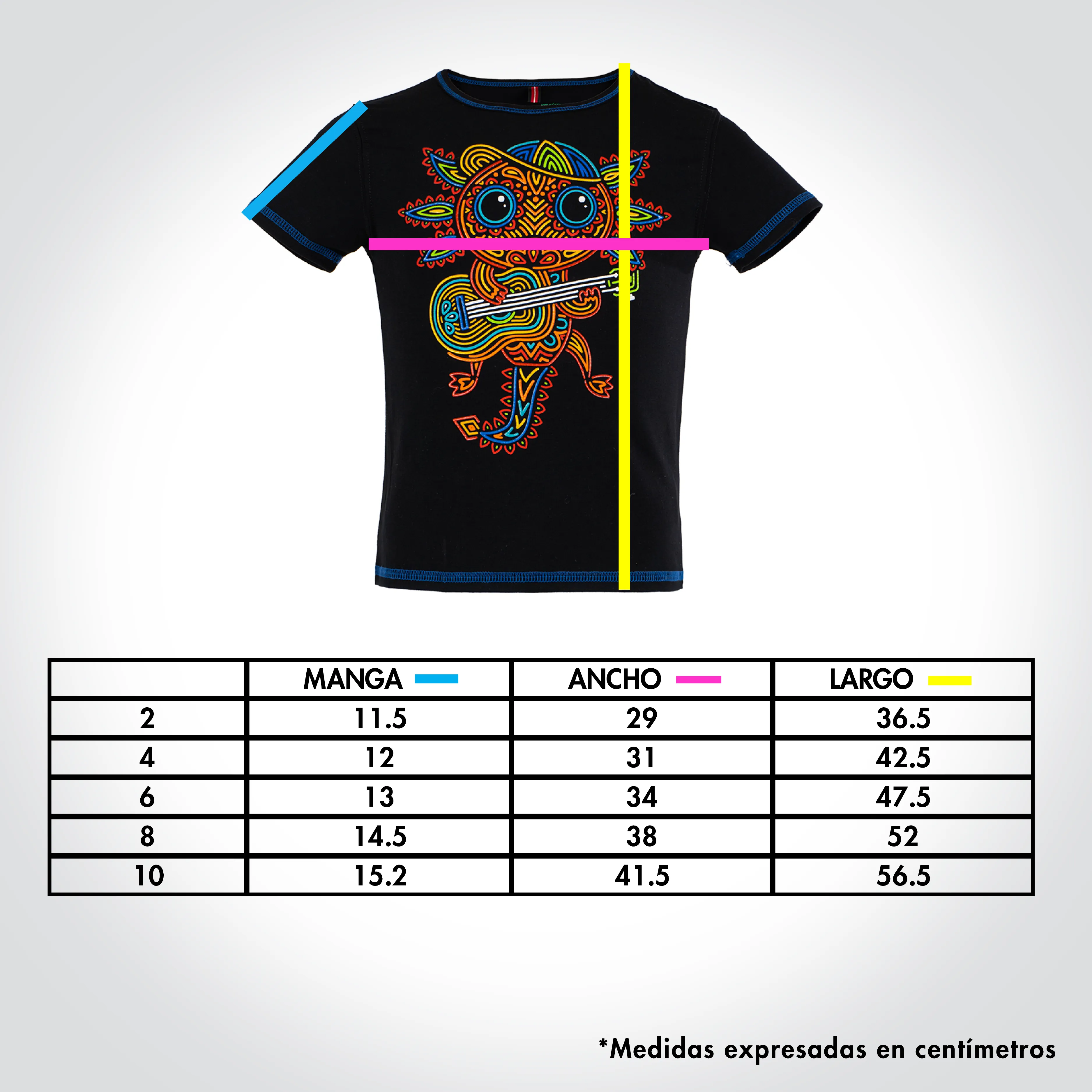 Playera estampada con aplicación de tinta gel HD transparente para niño - Modelo AJOLOCHIS