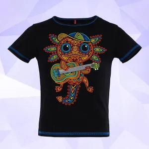 Playera estampada con aplicación de tinta gel HD transparente para niño - Modelo AJOLOCHIS
