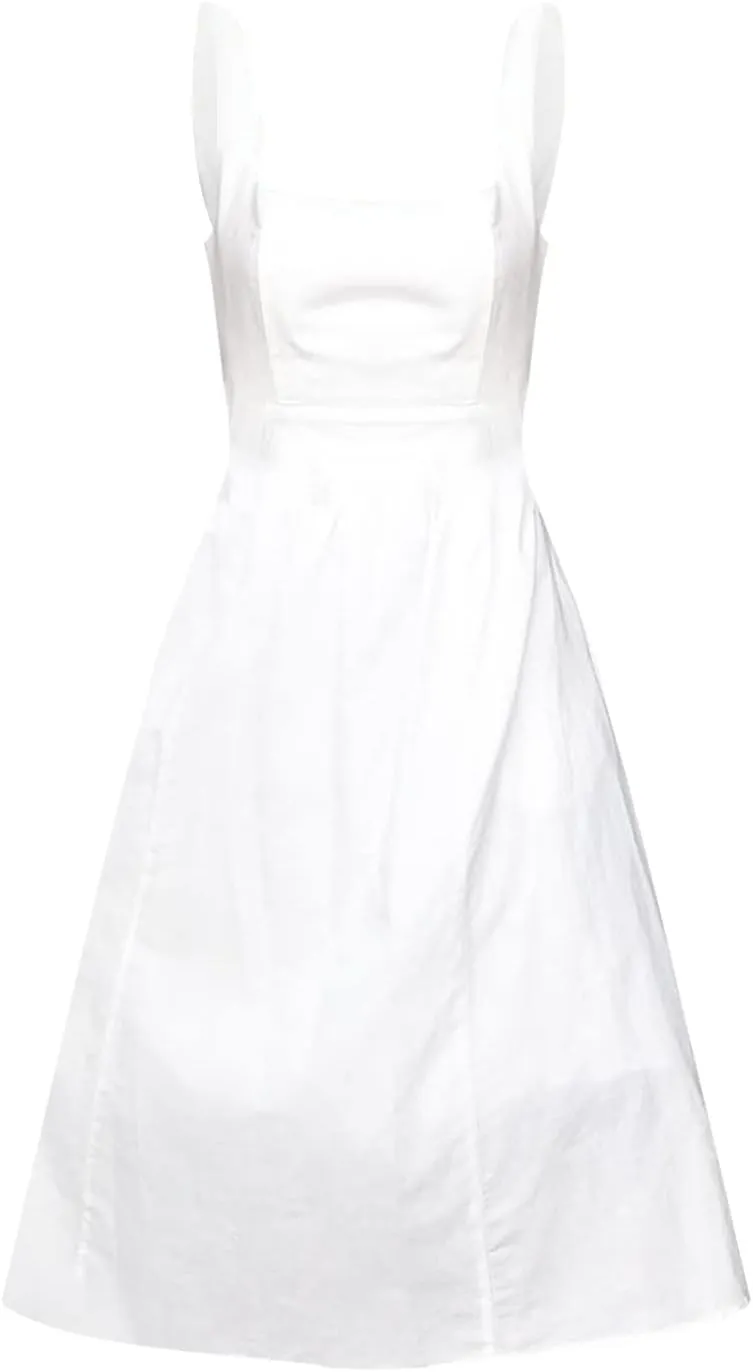 Plus Size Dresses for Curvy Women Casual Tiered Beach Sundress Fit & Flare Flowy V Neck Sleeveless Swing Long Dress