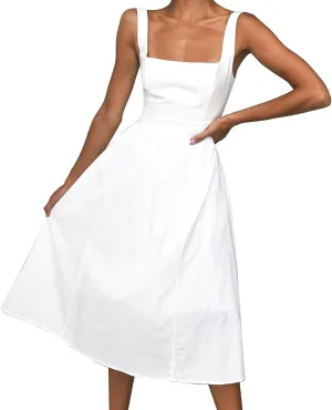 Plus Size Dresses for Curvy Women Casual Tiered Beach Sundress Fit & Flare Flowy V Neck Sleeveless Swing Long Dress