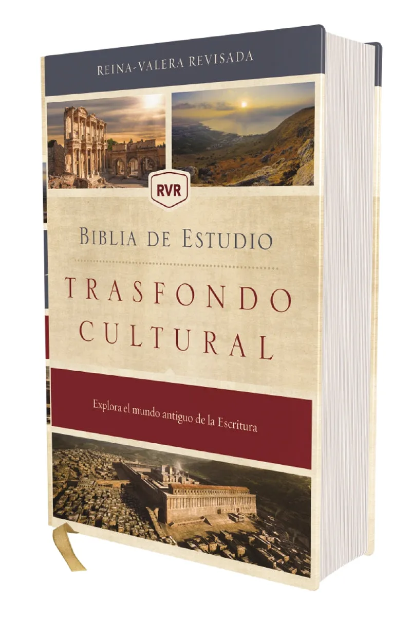 RVR, Biblia de estudio trasfondo cultural, Tapa dura, Interior a color, Comfort Print: Explora el mundo antiguo de la Escritura