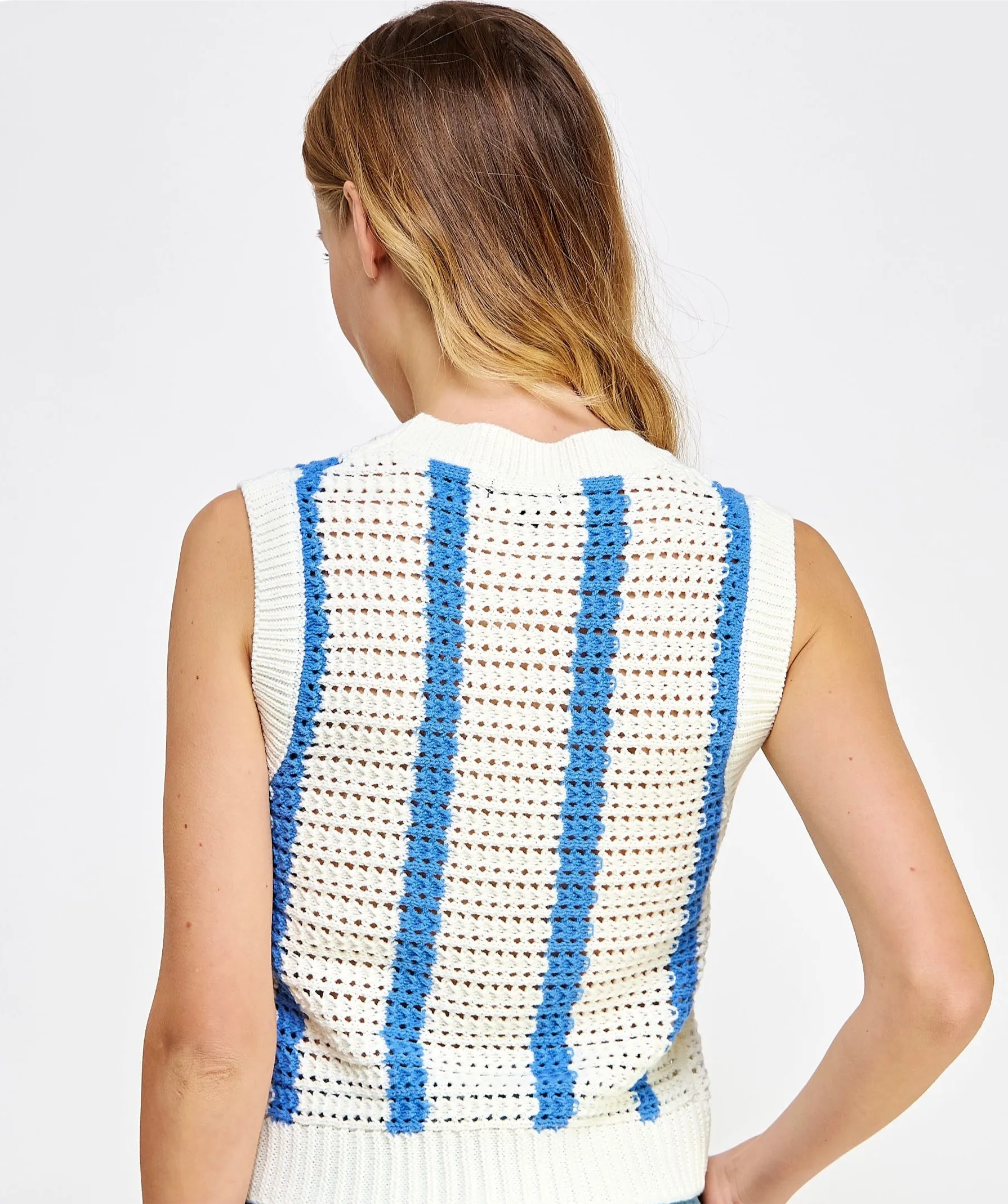 Set Falda/Chaleco Crochet Stripes Roxy