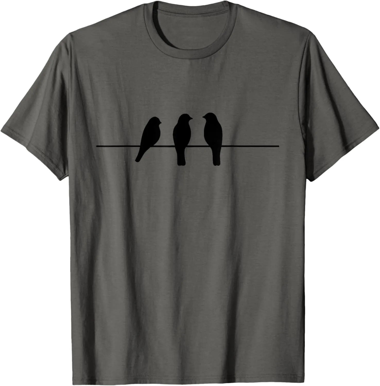 Three Birds on a Wire Minimalist Silhouette Gift Idea T-Shirt