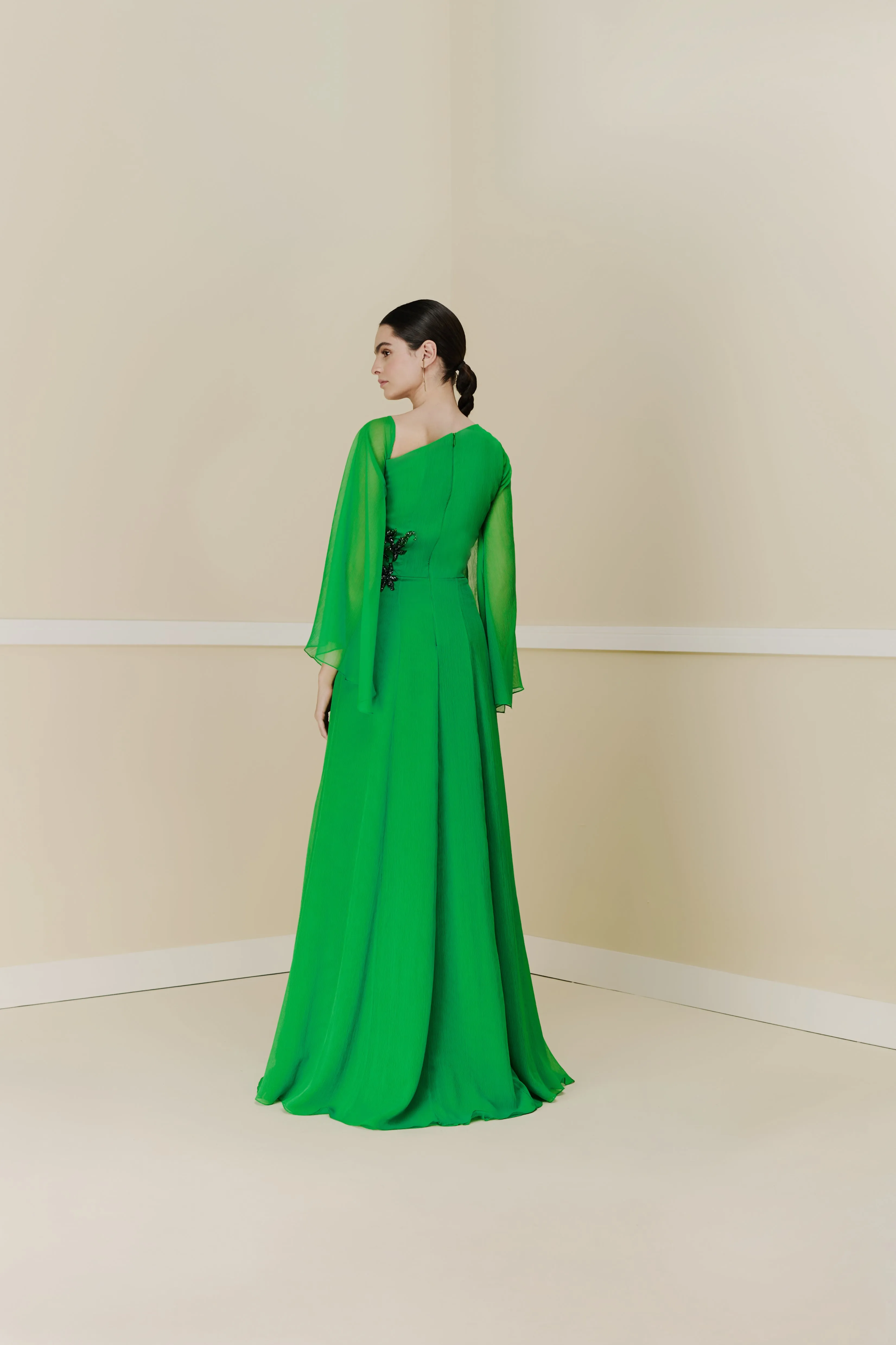 Vestido M.Rodarte Vd Elisa Bordado Ombro Assimet